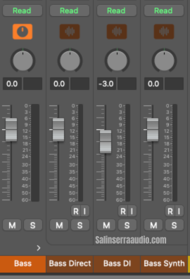 Mix Bass Guitar Multi-Channel Processing